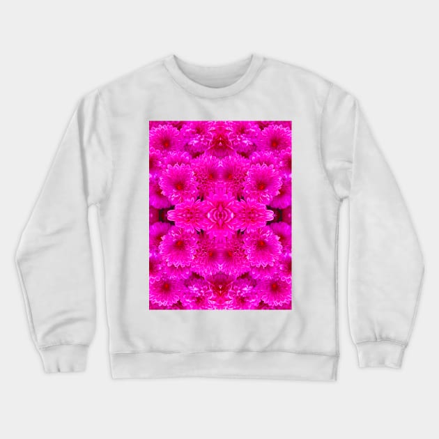 Neon Pink Flowers Crewneck Sweatshirt by Amanda1775